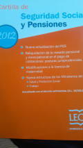 Cartilla de Seguridad Social y Pensiones 2012