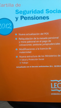 Image of Cartilla de Seguridad Social y Pensiones 2012