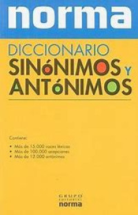 Image of Diccionario de Sinónimos y Antonimos