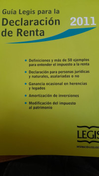 Image of Guía Legis para la Declaración de Renta 2011